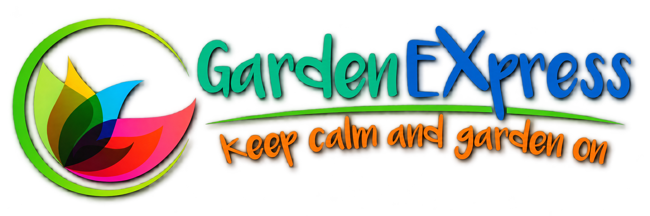 Refined logo with subtle shadow "Garden center in Alabama with vibrant plants, unique garden decor, and supplies for creating a beautiful, thriving outdoor space."